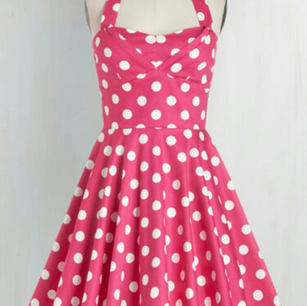 Modcloth Polka Dot halter/strapless dress